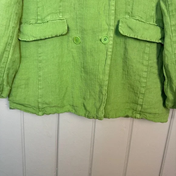 Sundance Oaklee Linen Blazer in Green Tea Size Button Front XL - Picture 7 of 16